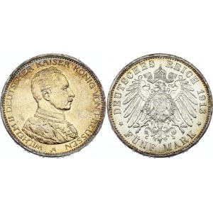 Germany - Empire Prussia 5 Mark 1913 A