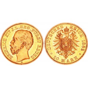 Germany - Empire Reuss-Schleiz 10 Mark 1882 A