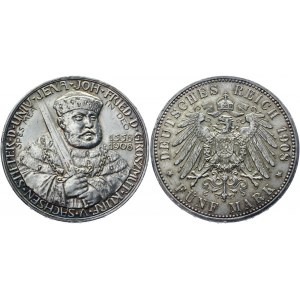 Germany - Empire Saxe-Weimar-Eisenach 5 Mark 1908 A Commemorative Issue