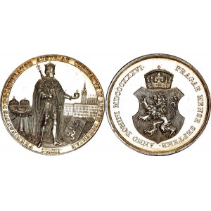 Austria Silver Medal 1836 Coronation of Bohemian King in Prague PCGS SP62