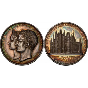 Austria Silver Medal 1838 Coronation of Royal Couple in Milan PCGS SP61
