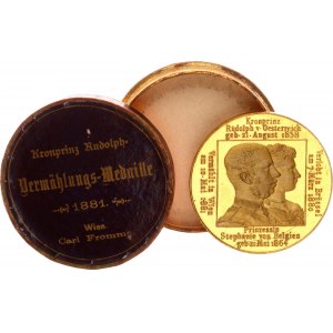 Austria Gold Medal Marriage of Rudolph & Stephanie 1881