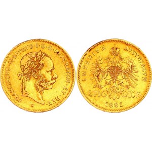 Austria 4 Florin / 10 Francs 1881
