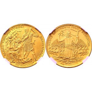 Czechoslovakia Gold 3 Dukat 1929 NGC MS 62
