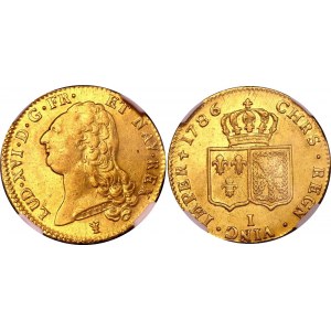 France 2 Louis D'Or 1786 I NGC AU 55