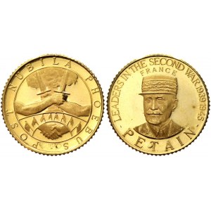 France Gold Medal Leaders in the WWII - France - Petain 1939 - 1945 Extremely Rare! Made in Italy!