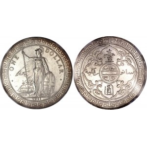 Great Britain Trade Dollar 1911 B NGC MS 64