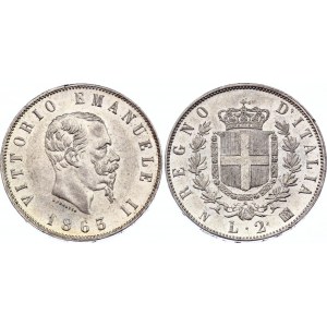 Italy 2 Lire 1863 N BN