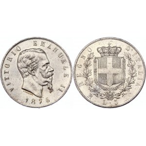 Italy 5 Lire 1876 R