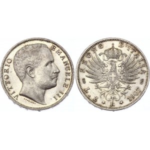 Italy 2 Lire 1907 R