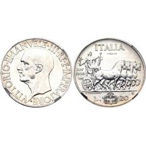 Italy 20 Lire 1936 R GENI UNC