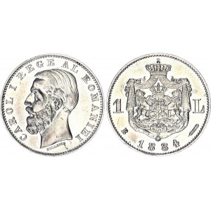 Romania 1 Leu 1884 B