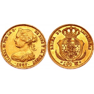 Spain 100 Reales 1857