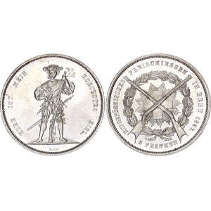 Switzerland 5 Francs 1857 Bern Shooting