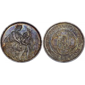 Switzerland 5 Francs 1865 Schaffhausen Shooting