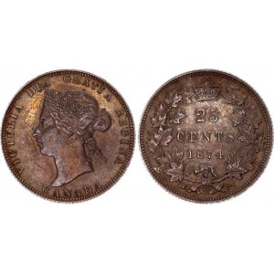 Canada 25 Cents 1874 H