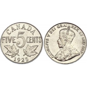Canada 5 Cents 1925 Rare