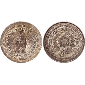Paraguay 5 Cents Pattern Struck over Argentina 10 Centavos 1883 (ND)