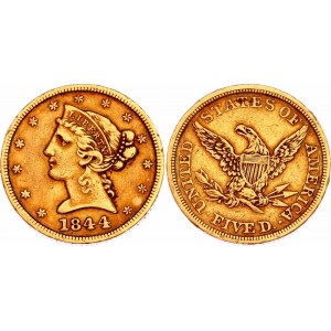 United States 5 Dollars 1844