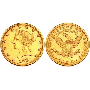 United States 10 Dollars 1881
