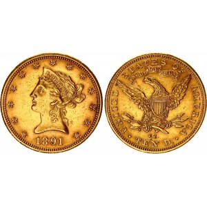 United States 10 Dollars 1891 CC