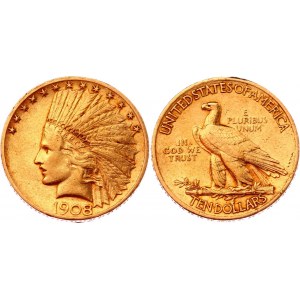 United States 10 Dollars 1908