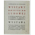 [KATALOG]. Miejskie Muzeum Przemysłu Artystycznego. Wystawa sztuki ludowej 1947