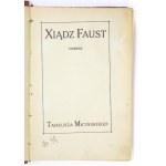 MICIŃSKI Tadeusz - Xiądz Faust.. Wyd. I. Okł. Konstanty Zacharkiewicz