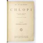 REYMONT Władysław - Chłopi. Wyd. VI popularne z portretem autora. T. 1-4. Warszawa [1925]. Gebethner i Wolff. 16d, s....