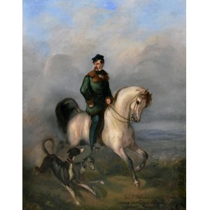 Juliusz Kossak (1824-1899), Portret pana Sufczyńskiego na koniu