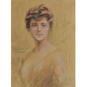 Teodor Axentowicz (1859-1938), Portret młodej kobiety