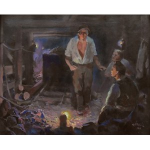Michał Stańko (1901-1969), Górnicy w kopalni, 1947