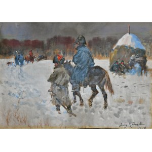 Jerzy KOSSAK (1886-1955), Retreat from under Moscow, 1928