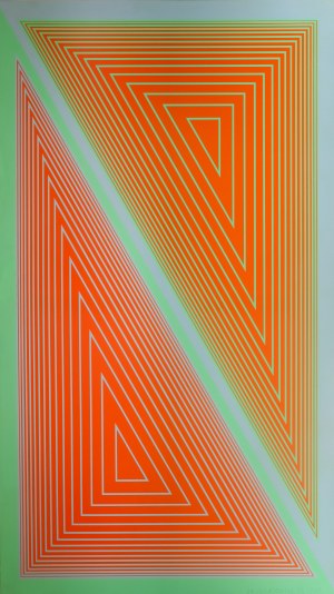Richard Anuszkiewicz (1930, Erie, Pensylwania - 2020, Englewood), Triangulated Orange, 1977