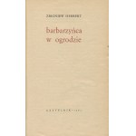 HERBERT Zbigniew - Barbarzyńca w ogrodzie [wydanie pierwsze 1962] [okł. Andrzej Heidrich]