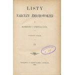 ŻMICHOWSKA Narcyza - Listy do rodziny i przyjaciół, opatrzone wstępem [1885] [egzemplarz z księgozbioru Adolfa Suligowskiego]