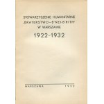 Stowarzyszenie Humanitarne Braterstwo B'nai-B'rith w Warszawie 1922-1932