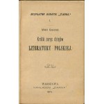 KOSZUTSKI Witold - Krótki zarys dziejów literatury polskiej. Część I [1903] [oprawa wydawnicza]