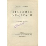 GERMAN Juliusz - Historje o pajacach [1929] [oprawa wydawnicza] [egz. z księgozbioru Wacława Sieroszewskiego]