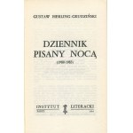 HERLING-GRUDZIŃSKI Gustaw - Dziennik pisany nocą (1980-1983) [wydanie pierwsze Paryż 1984]