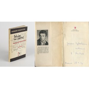 STACHURA Edward - Falując na wietrze. Opowiadania [wydanie pierwsze 1966] [okł. Marian Stachurski] [AUTOGRAF I DEDYKACJA]