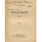 WOJNAROWSKA Zofia - Proletariat [wydanie pierwsze 1921] [DEDYKACJA DLA WANDY KRAHELSKIEJ]