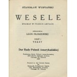 WYSPIAŃSKI Stanisław - Wesele. Dramat w trzech aktach [Chicago 1945]