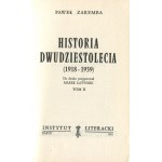ZAREMBA Paweł - Historia dwudziestolecia (1918-1939) [wydanie pierwsze Paryż 1981]