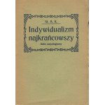 [anarchizm] KEMPNER Stanisław Aleksander - Indywidualizm najkrańcowszy. Szkic socyologiczny [1905]
