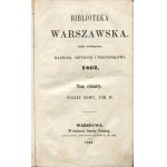 Biblioteka Warszawska. Tom IV [1862]