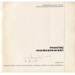 MODZELEWSKI Maciej - Katalog wystawy [1974] [AUTOGRAF]