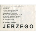 FLISAK Jerzy - Zaproszenie na wystawę z okazji 60-lecia i 40 lat pracy twórczej [1990] [AUTOGRAF I DEDYKACJA]
