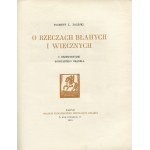 ZALESKI Zygmunt L. - O rzeczach błahych i wiecznych [Paryż 1929] [il. Konstanty Brandel]