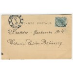 [pocztówka] ROBERT Lucien - La paresse. Karta z korespondencją Jerzego Smoleńskiego do Państwa Babireckich [1902]